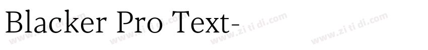 Blacker Pro Text字体转换